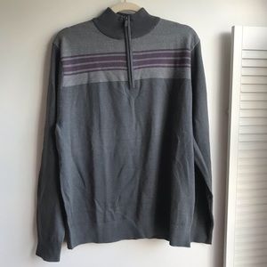 Nicklaus Gray Quarter Zip Sweater
